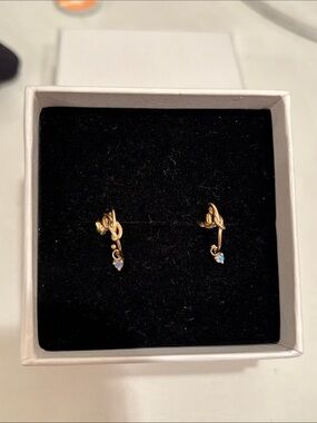 Wwake gentle practice hoops dangling opals